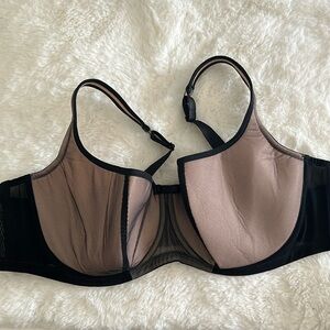 ROSME tan and black balconette bra, Size: 50C